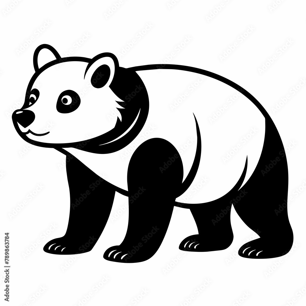 Fototapeta premium illustration of cartoon rhino Vector Illustration