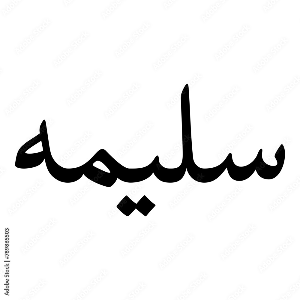 Saleema Muslim Girls Name Naskh Font Arabic Calligraphy Saleema Muslim Girls Name Naskh Font Arabic Calligraphy