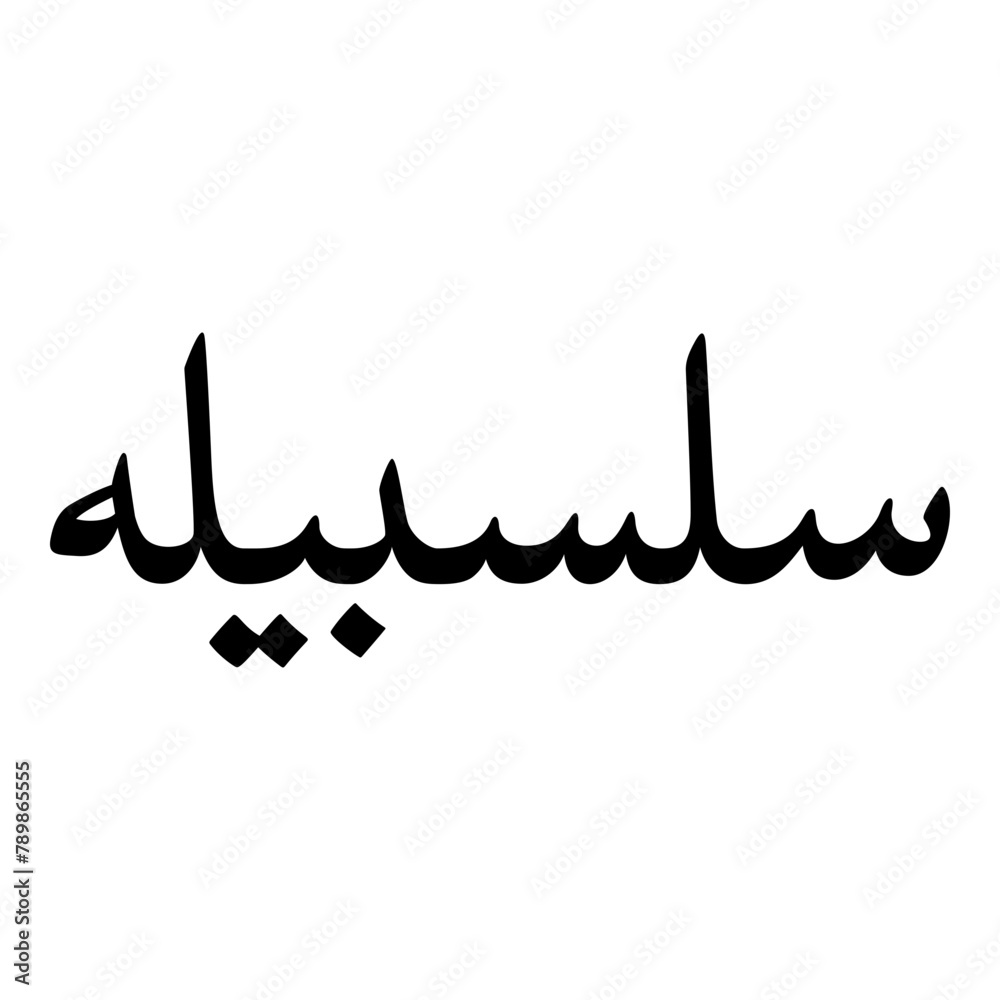 Salsabilah Muslim Girls Name Naskh Font Arabic Calligraphy Salsabilah Muslim Girls Name Naskh Font Arabic Calligraphy
