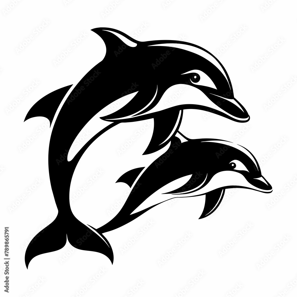 Obraz premium Dolphin isolated on white background