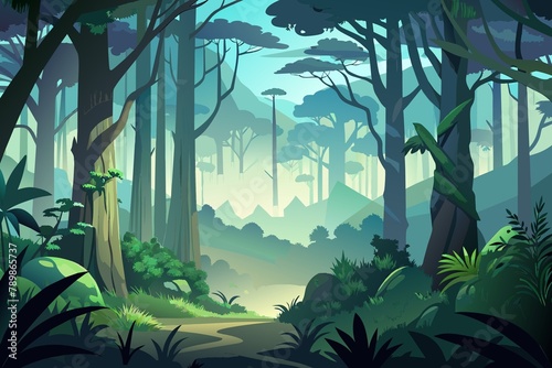 jungle with trees