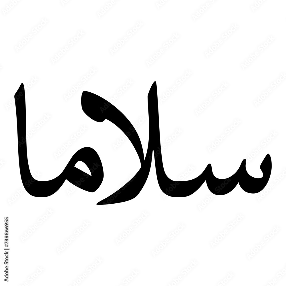 Sulamaa Muslim Girls Name Naskh Font Arabic Calligraphy Sulamaa Muslim Girls Name Naskh Font Arabic Calligraphy