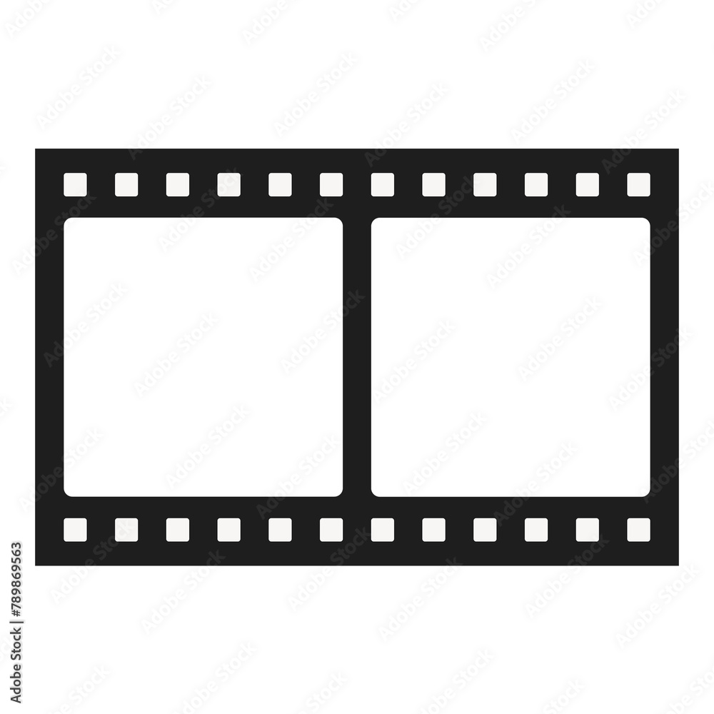 Movie film png frame, transparent design