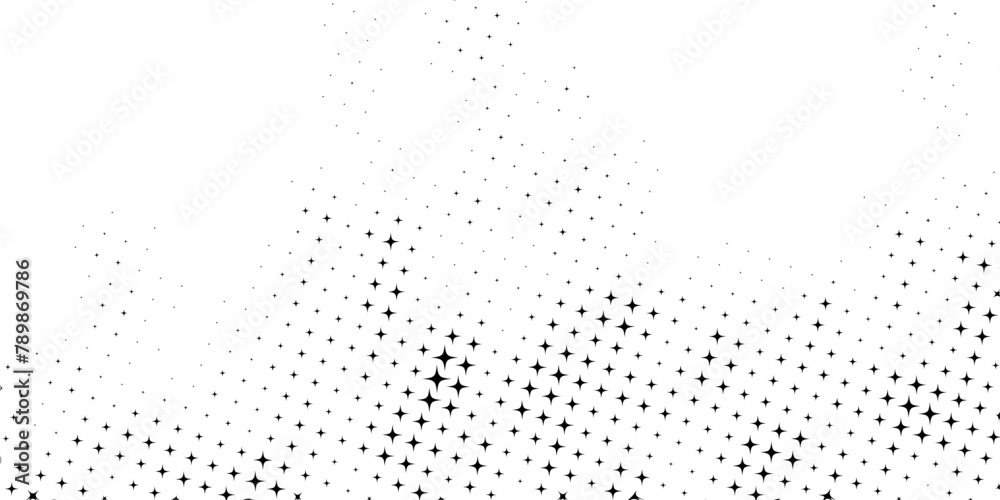 vector Descending Black Stars Pattern