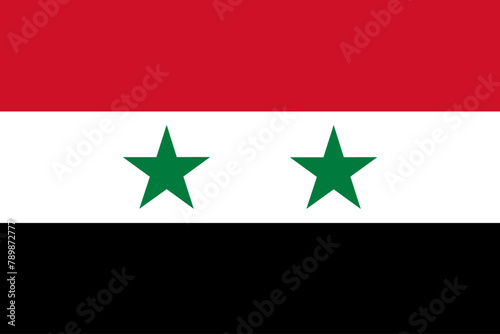 National flag of Syria. Vector illustration. Eps10 photo