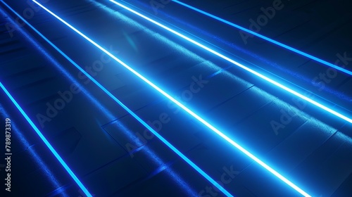 Wallpaper Mural Digital linear blue tech lines with glowing lighting, technology enhancements Torontodigital.ca