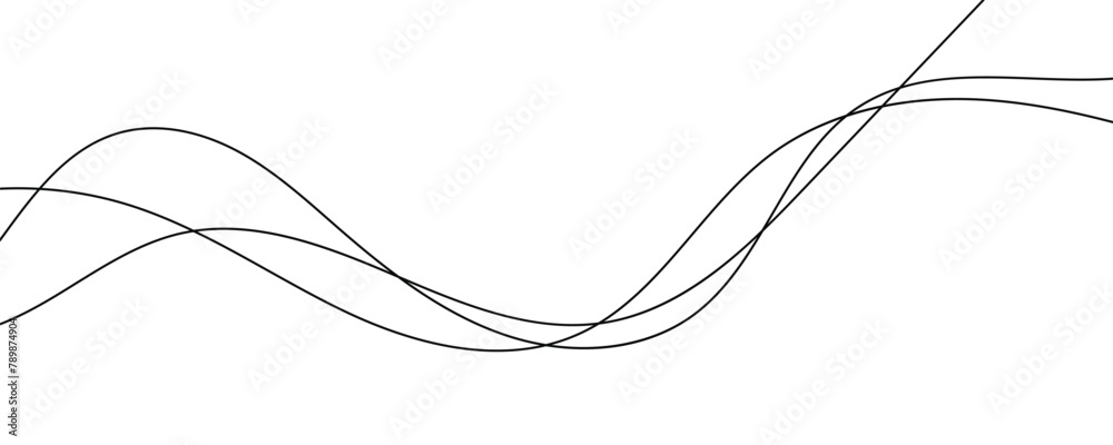 Wave lines vector illustration. Curve wave seamless pattern. Line art striped graphic template.
Wave lines vector illustration. Curve wave seamless pattern. Line art striped graphic template.