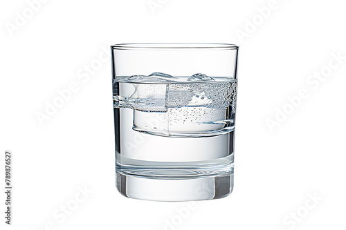 Fresh Glass with Water Isolated On White Background 