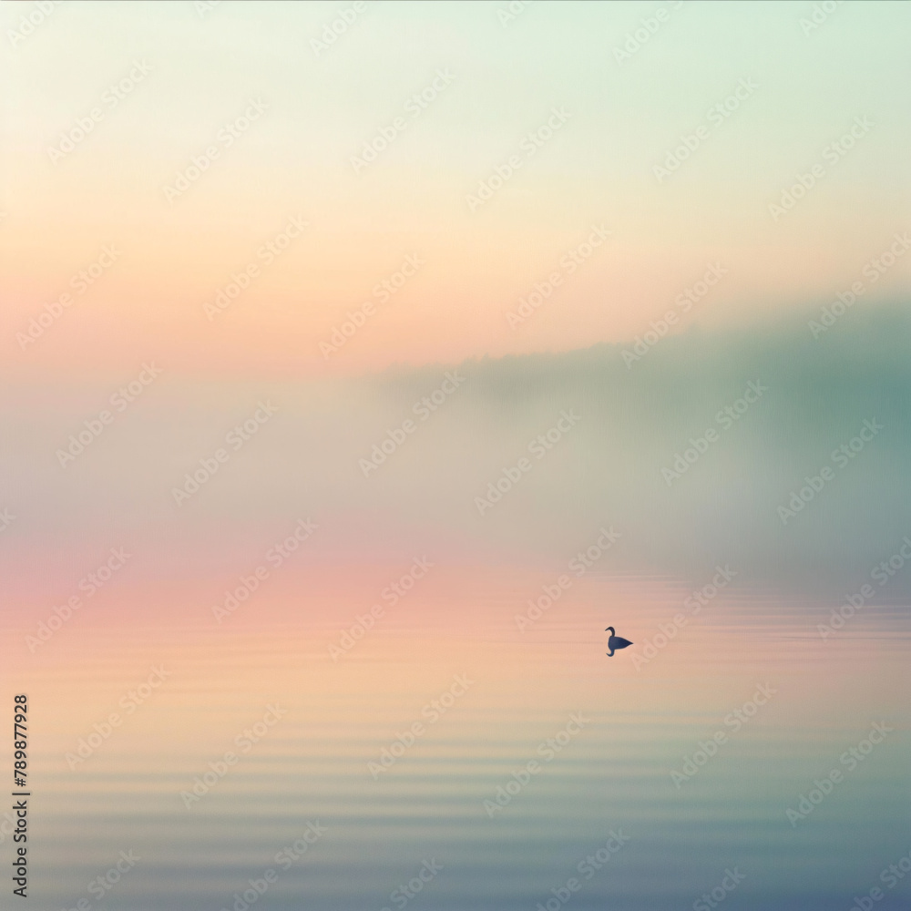 Captivating Visual Harmony: Gradients and Soft Blurs Create a Tranquil Atmosphere in Photography