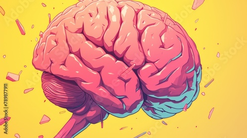 Illustration of a Cartoon Human Brain Outline