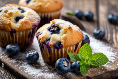 blueberry muffins, generated by artificial intelligence