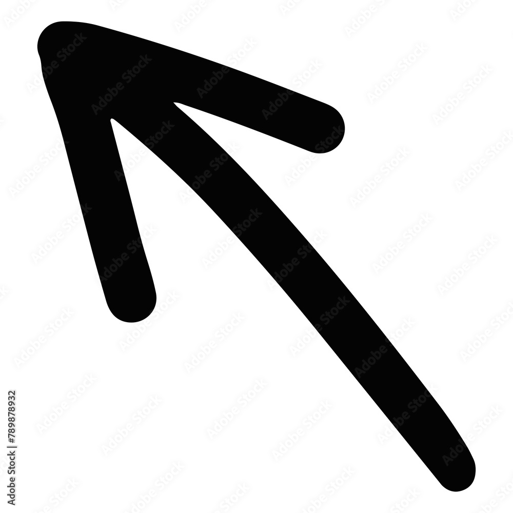 Black arrow png, doodle collage element, transparent background Black arrow png, doodle collage element, transparent background