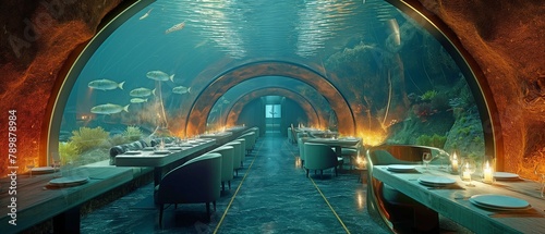 An undersea eatery