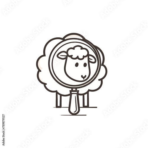 sheep with flowers