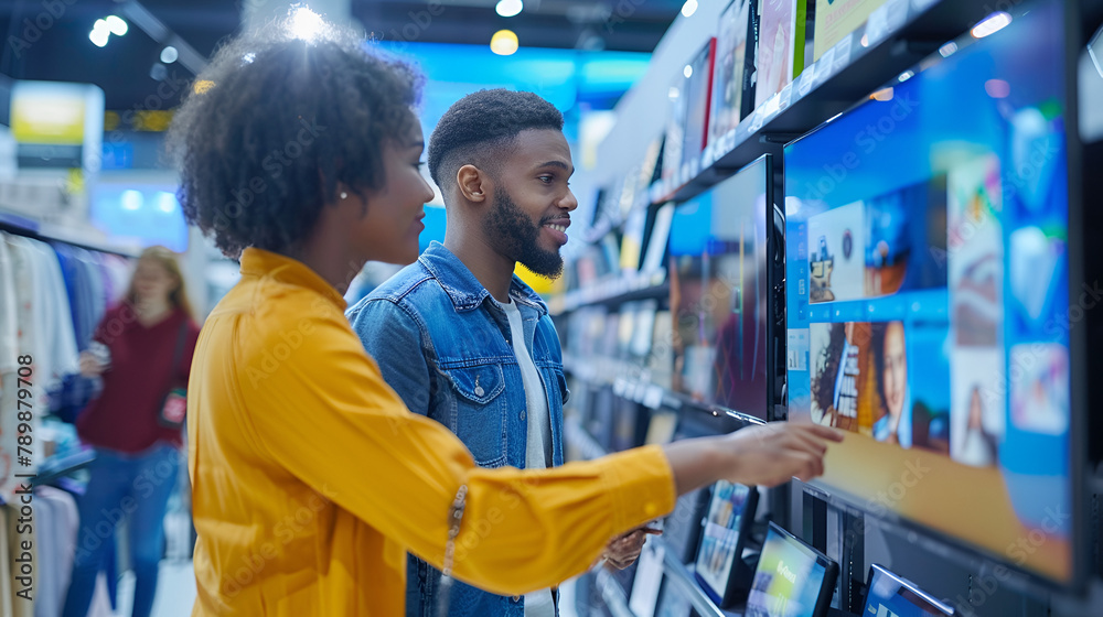African american people shopping,generative ai