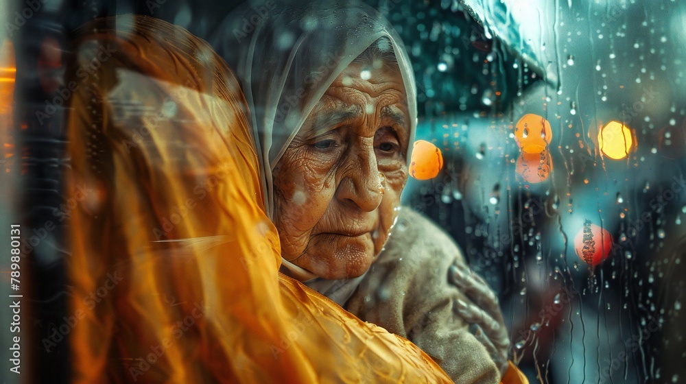 Clutching each other tightly during a thunderstorm, fearing the worst for their home, the old couple prayed for safety. Clutching each other tightly during a thunderstorm, fearing the worst for their home, the old couple prayed for safety.
