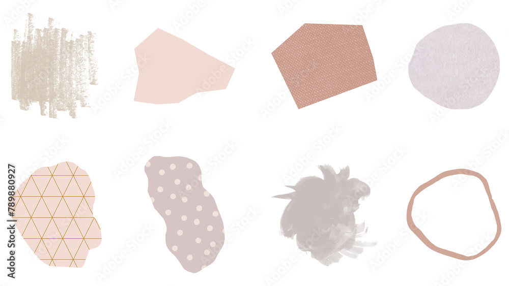 Abstract pinkish badge set transparent png Abstract pinkish badge set transparent png