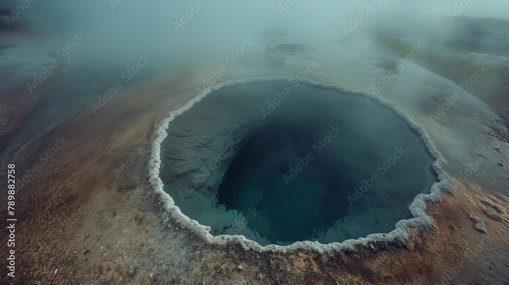 A well that pumps water deep into the earth. Heated with the heat energy of rocks, nature, and the environment. A well that pumps water deep into the earth. Heated with the heat energy of rocks, nature, and the environment.