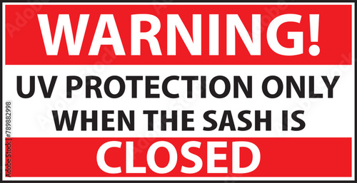 Uv protected sash sign vector.eps