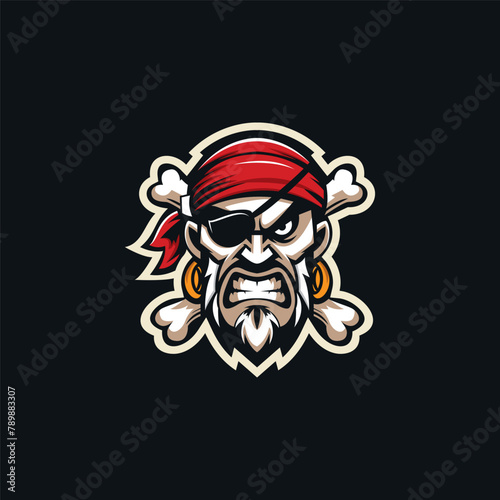 Pirate Logo, mascot pirates vector logo