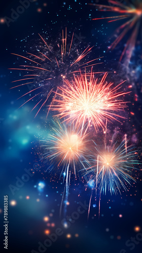 Fireworks background for celebration  holiday celebration concept