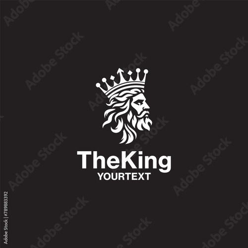 The King logo design, modern king logo, king with crown