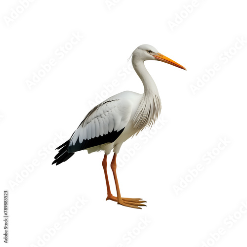 Stork isolated on transparent background ، cut out 