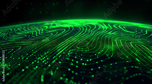 Green Circuitry Patterns Symbolizing Digital Growth 