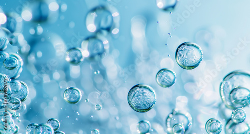 Macro Oxygen Bubbles in Water 
