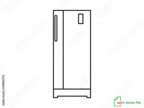 Fridge vector line art. Fridge Element Vector.  Fridge  line art vector illustration. Best fridge outline design. hand drawn cartoon fridges Vector illustration. Random dynamic  fill and line art 
