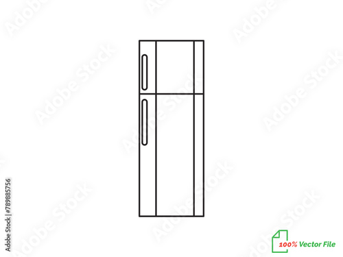 Fridge vector line art. Fridge Element Vector.  Fridge  line art vector illustration. Best fridge outline design. hand drawn cartoon fridges Vector illustration. Random dynamic  fill and line art 
