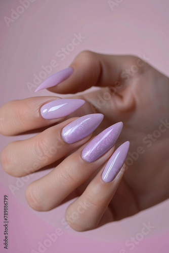 Elegant Hand Model  Professional Beauty in Lavender Pastel