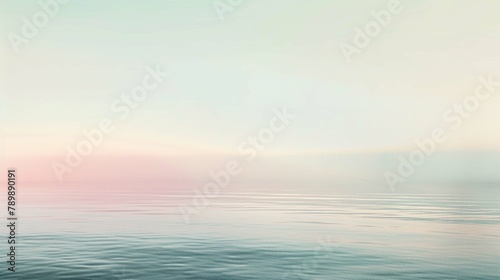 Tranquil Water Surface with Soft Pastel Dawn Colors. Generative Ai