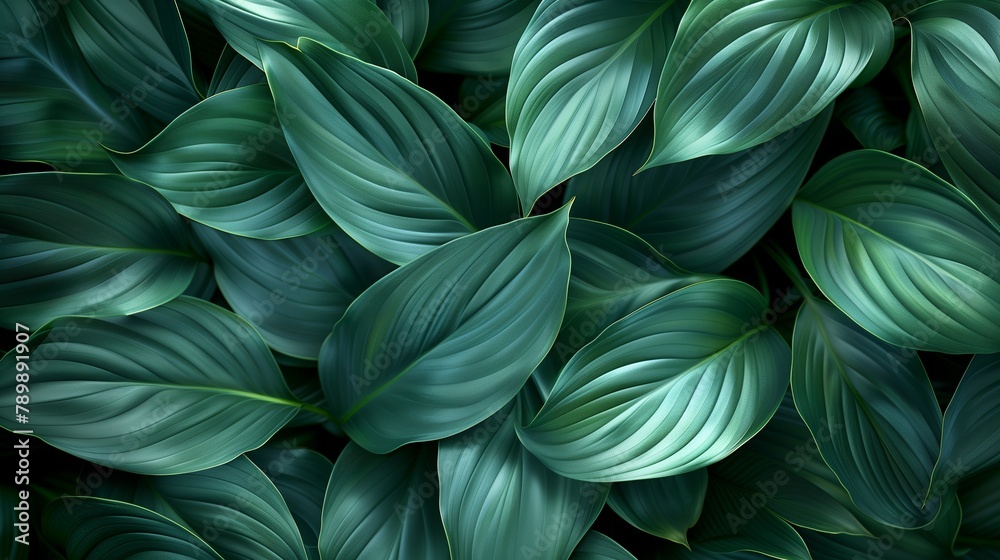 Dense Overlapping Green Leaves Texture Dense Overlapping Green Leaves Texture