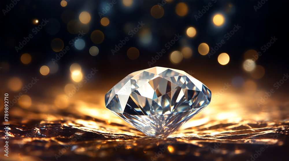 Beautiful diamond on background