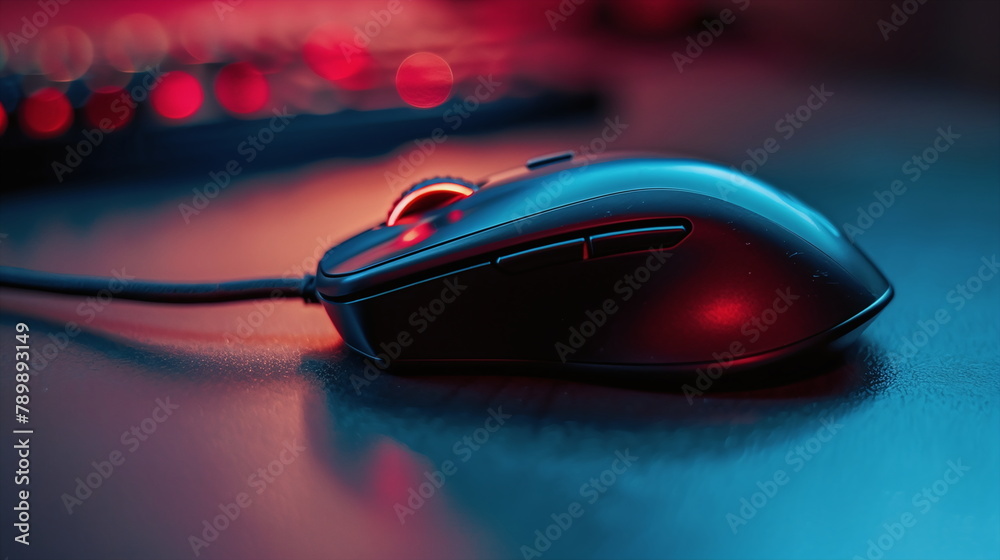 Close-up of dark computer mouse Close-up of dark computer mouse