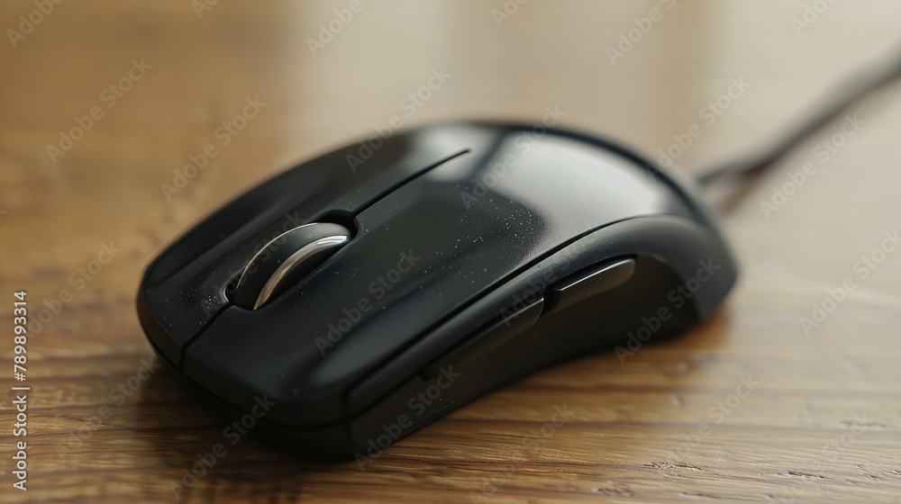 Close-up of dark computer mouse Close-up of dark computer mouse
