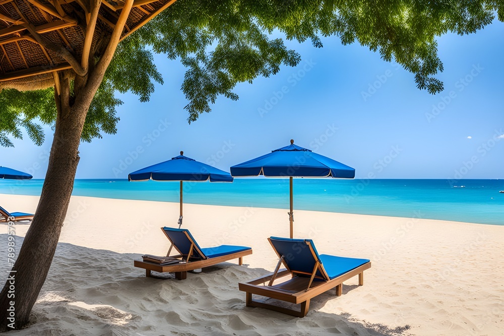 Fototapeta premium parasol on the beach