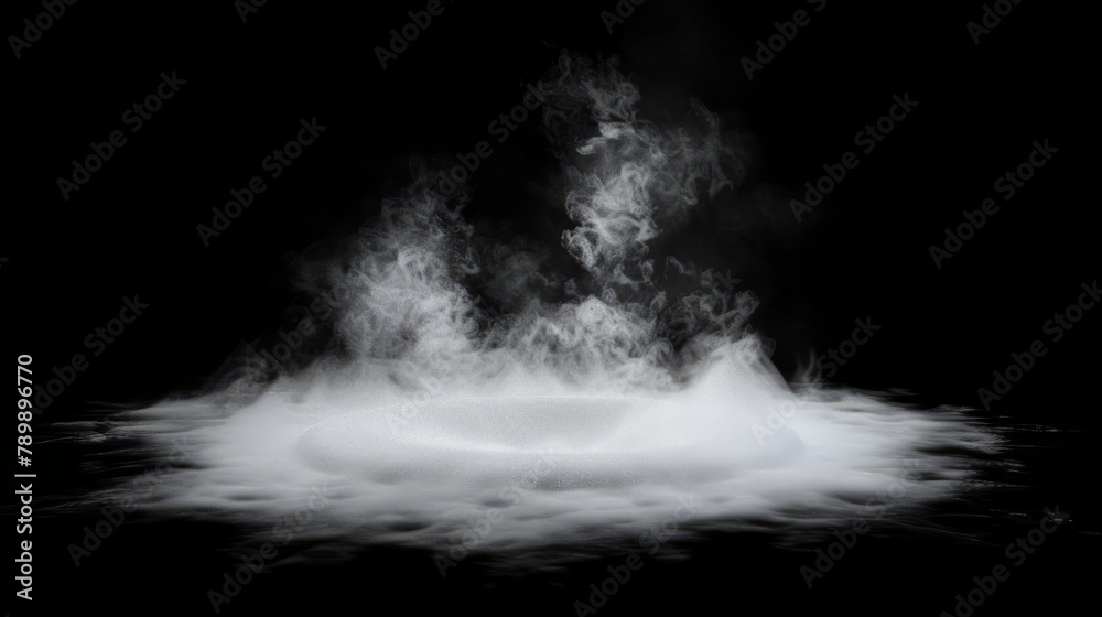 Smoke black ground fog cloud floor mist background steam dust dark white horror overlay. Ground smoke haze night black water atmosphere 3d magic spooky smog texture isolated transparent effect circle