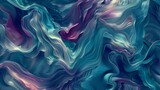 Abstract background. Colorful twisted shapes in motion. Digital art for posters, flyers, banner backgrounds, and design elements. Soft textures on an teal and blue color background.