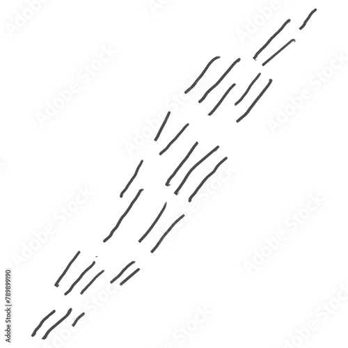 Hand drawn scribble dashed lines design element transparent png