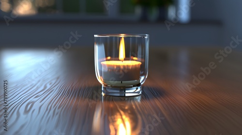 Candle in a glass photo