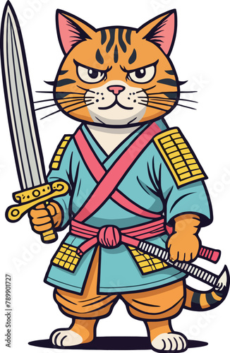 gatto con spada da samurai 03