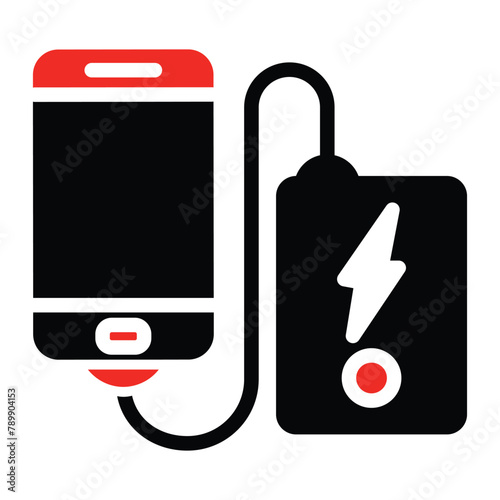 Charging Mobile  Glyph Icon