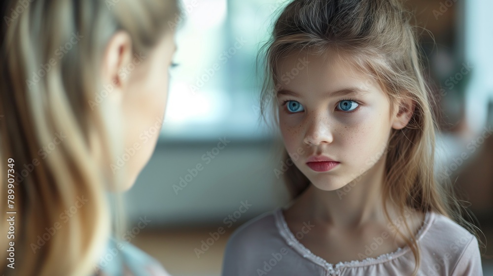 Mom blames the little girl Mom blames the little girl