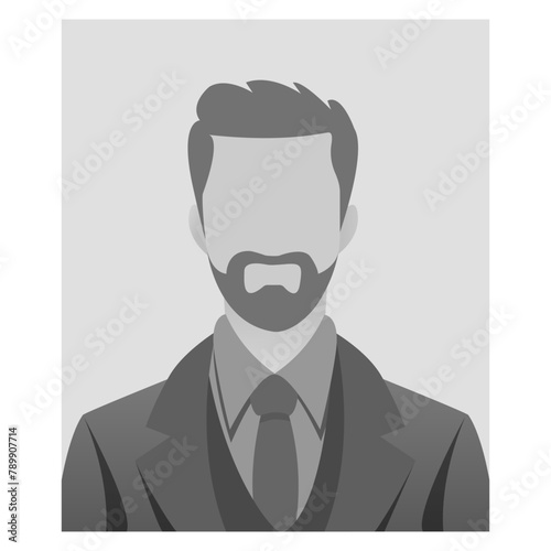 Default avatar profile icon. Grey photo placeholder. grayscale Avatar, user profile, person icon, silhouette, profile picture for unknown or anonymous individuals.
