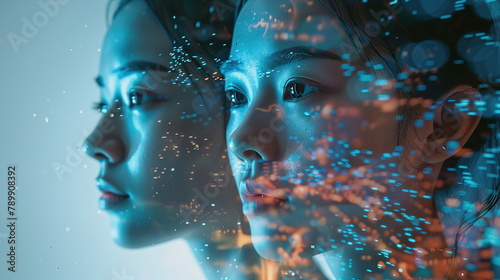 Symbol picture for artificial intelligence and digital twins