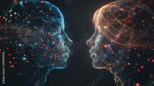 Symbol picture for artificial intelligence and digital twins