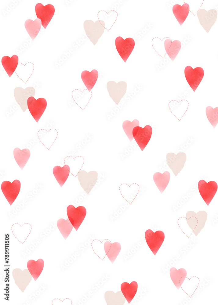 Cute heart pattern png transparent