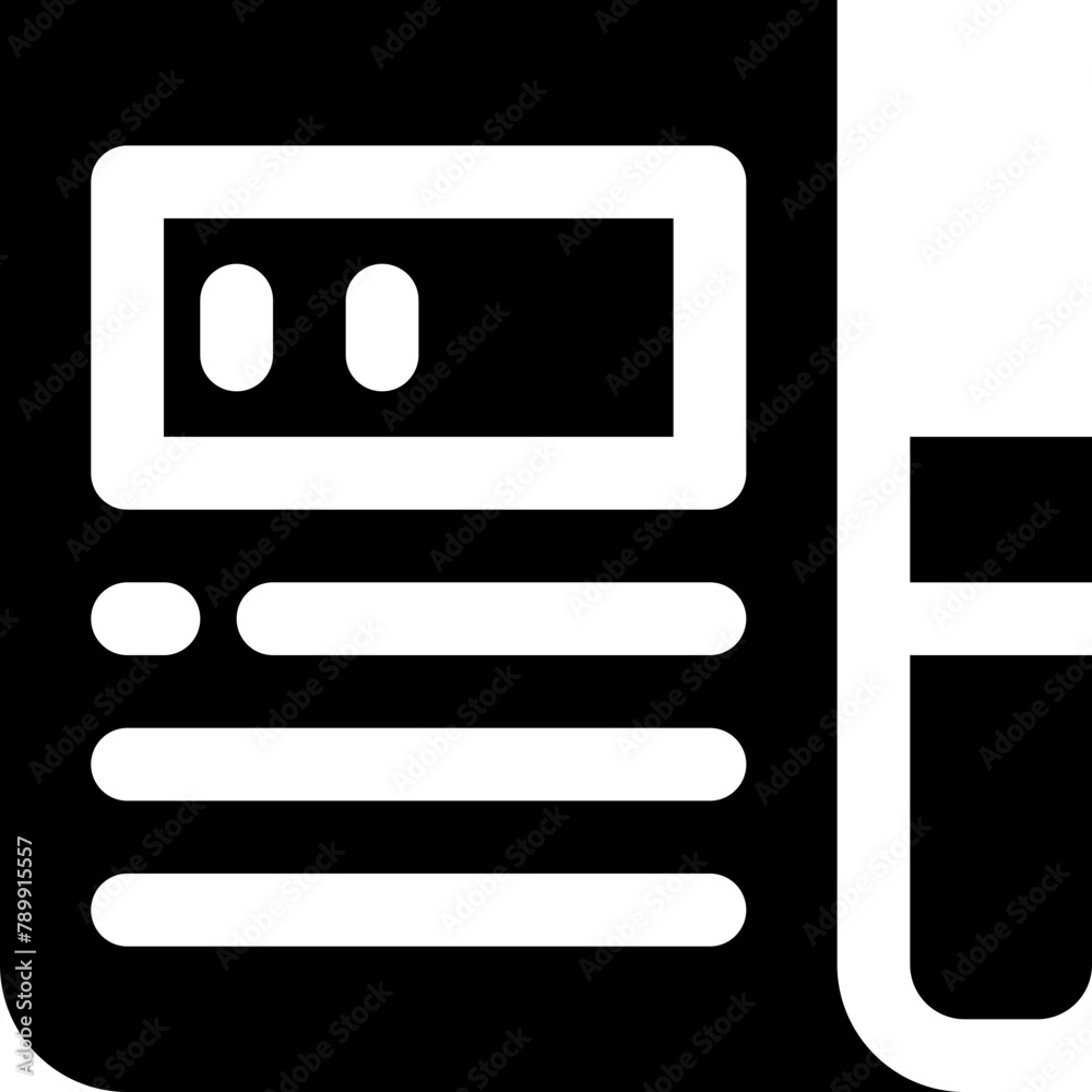 newspaper icon. vector glyph icon for your website, mobile, presentation, and logo design. newspaper icon. vector glyph icon for your website, mobile, presentation, and logo design.